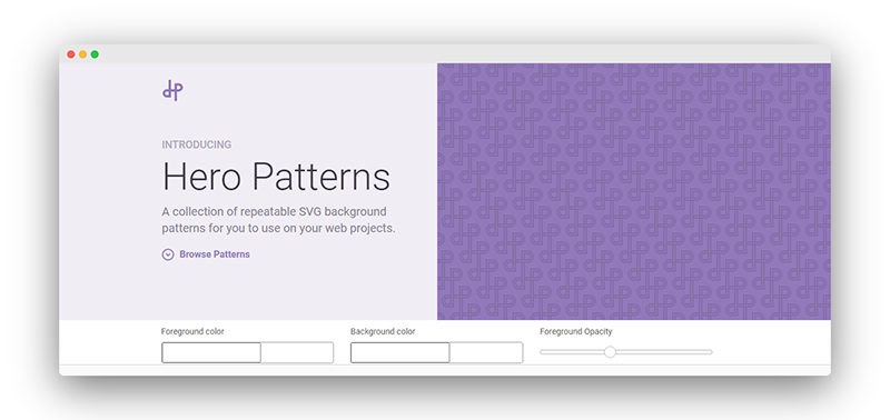 Hero Patterns | 一款优秀 SVG 背景图案在线工具-Boss设计