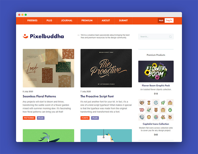 Pixelbuddha | 一个创意团队打造免费优质的设计资源-Boss设计