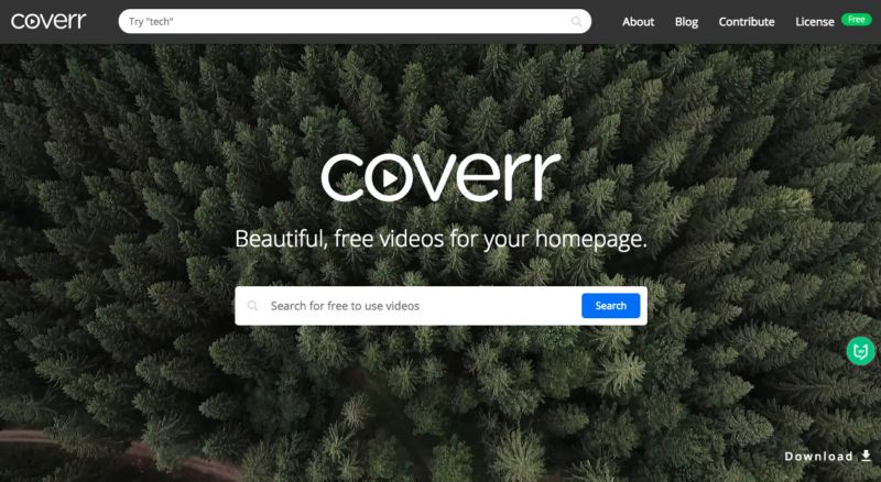 Coverr|提供免费可商用的航拍视频素材站点